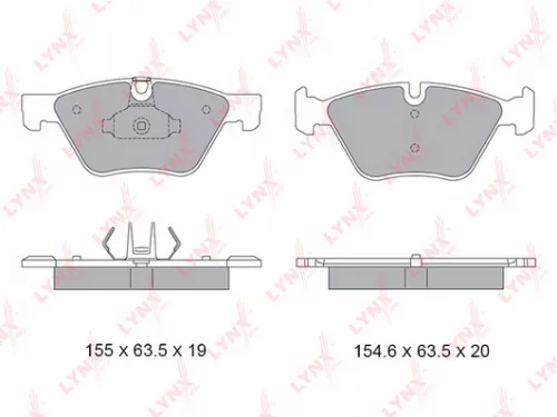 LYNXAUTO Disc brake pads, front (BD-1434)