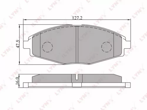 LYNXAUTO Disc brake pads, front (BD-1801)