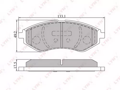 LYNXAUTO Disc brake pads, front (BD-1803)