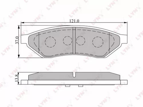 LYNXAUTO Disc brake pads, rear (BD-1804)