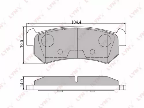 LYNXAUTO Disc brake pads, rear (BD-1807)