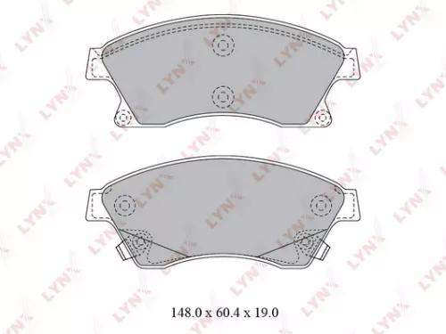 Disc brake pads, front