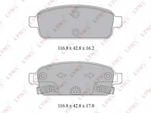 LYNXAUTO Disc brake pads, rear (BD-1811)