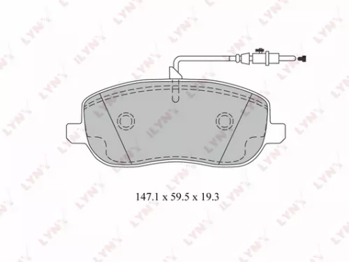 LYNXAUTO Disc brake pads, front (BD-2212)