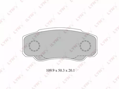 LYNXAUTO Disc brake pads, rear (BD-2217)