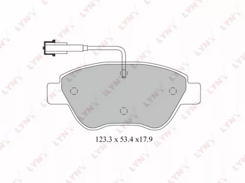 LYNXAUTO Disc brake pads, front (BD-2812)