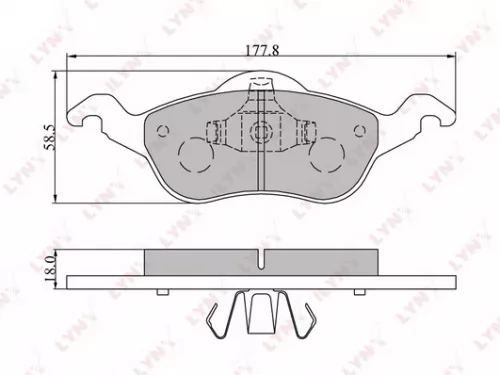 LYNXAUTO Disc brake pads, front (BD-3009)
