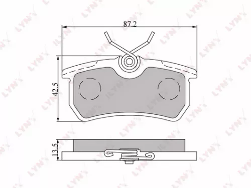 LYNXAUTO Disc brake pads, rear (BD-3010)