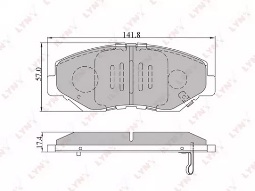 LYNXAUTO Disc brake pads, front (BD-3404)