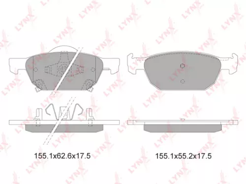 LYNXAUTO Disc brake pads, front (BD-3423)