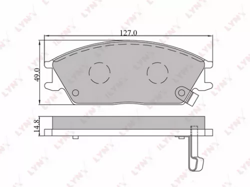 Disc brake pads, front