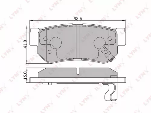 LYNXAUTO Disc brake pads, rear (BD-3605)