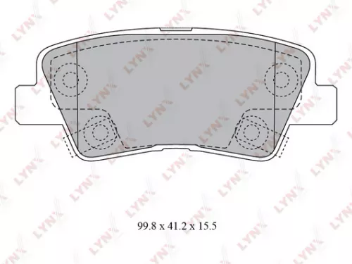 LYNXAUTO Disc brake pads, rear (BD-3620)