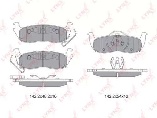 LYNXAUTO Disc brake pads, rear (BD-4204)