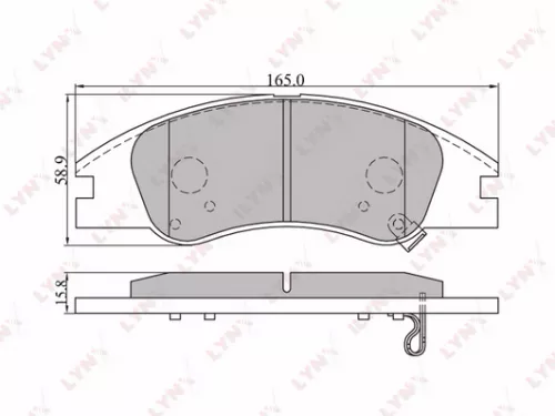 LYNXAUTO Disc brake pads, front (BD-4402)