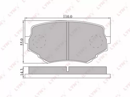 LYNXAUTO Disc brake pads, front (BD-5102)