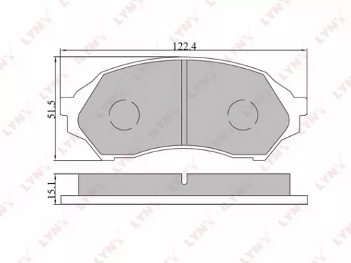 LYNXAUTO Disc brake pads, front (BD-5103)