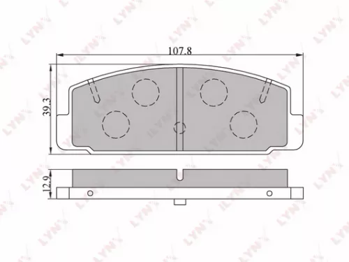 LYNXAUTO Disc brake pads, rear (BD-5104)