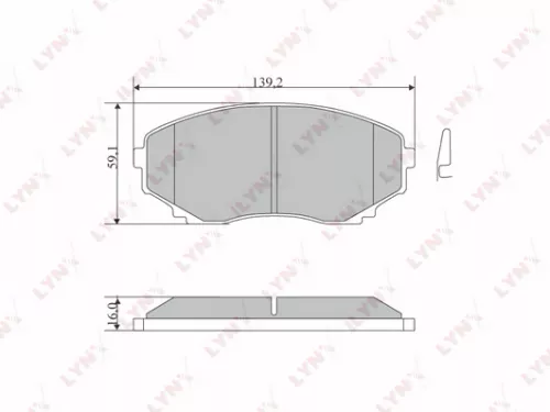 Disc brake pads, front