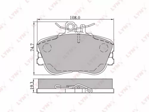 LYNXAUTO Disc brake pads, front (BD-5303)