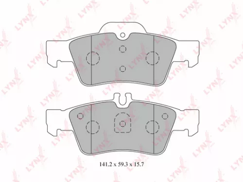 Disc brake pads, rear