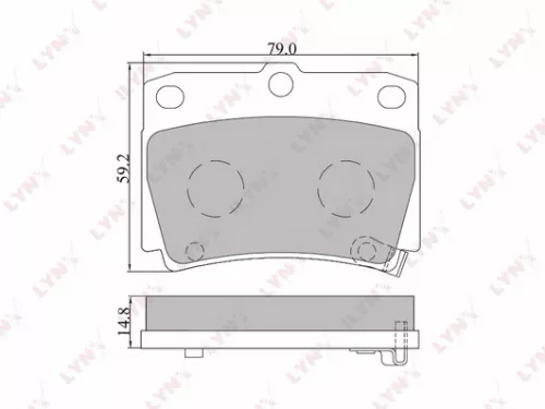 LYNXAUTO Disc brake pads, rear (BD-5511)