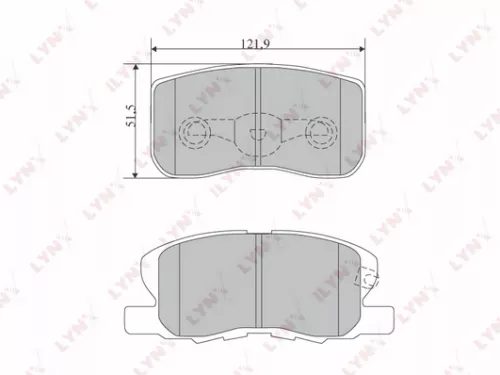 LYNXAUTO Disc brake pads, front (BD-5515)