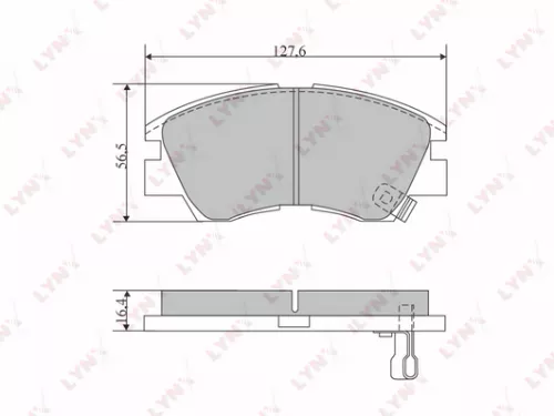 LYNXAUTO Disc brake pads, front (BD-5519)