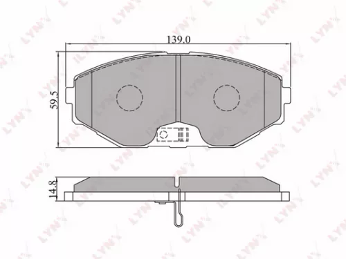 LYNXAUTO Disc brake pads, front (BD-5705)