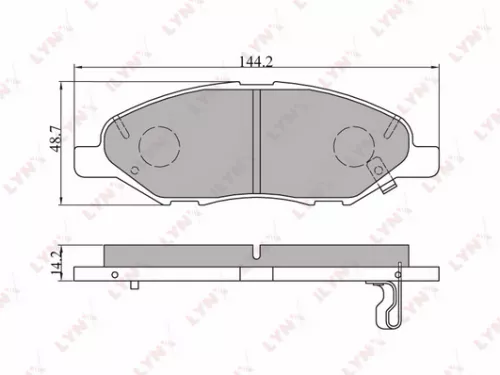LYNXAUTO Disc brake pads, front (BD-5707)
