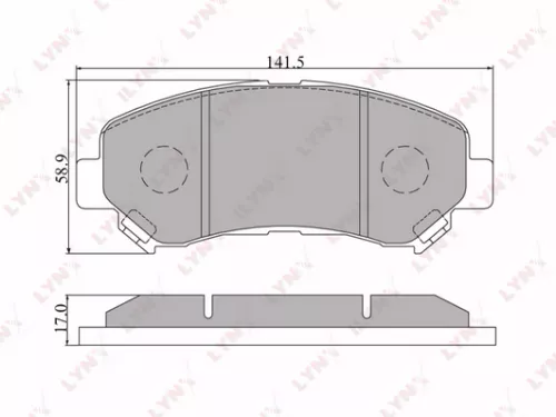 Disc brake pads, front