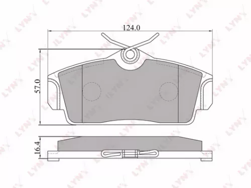 LYNXAUTO Disc brake pads, front (BD-5713)