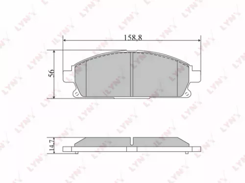 LYNXAUTO Disc brake pads, front (BD-5729)