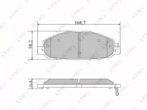 LYNXAUTO Disc brake pads, rear (BD-5732)