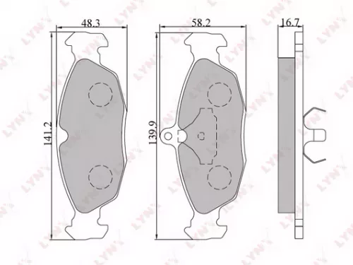 LYNXAUTO Disc brake pads, front (BD-5903)
