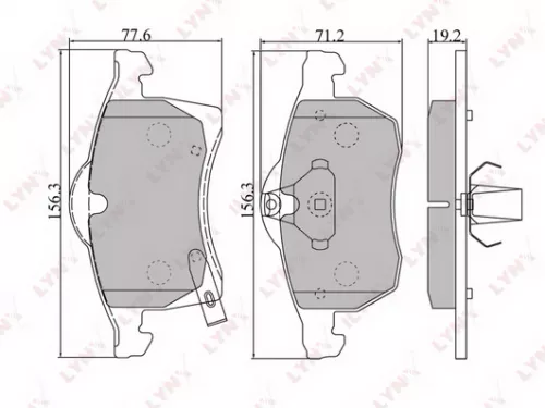 LYNXAUTO Disc brake pads, front (BD-5904)