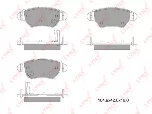LYNXAUTO Disc brake pads, rear (BD-5910)