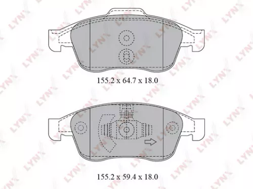 LYNXAUTO Disc brake pads, front (BD-6317)
