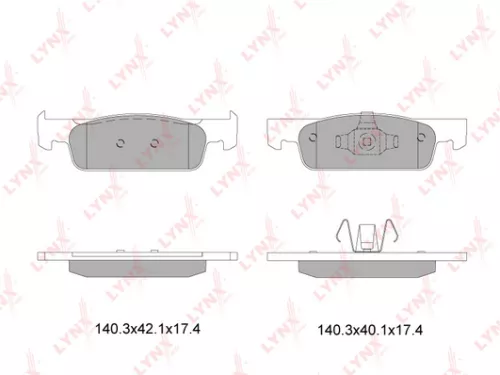 LYNXAUTO Disc brake pads, front (BD-6322)