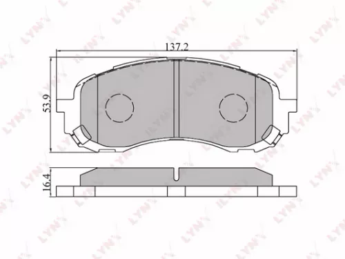 LYNXAUTO Disc brake pads, front (BD-7102)