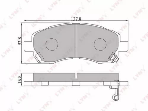 LYNXAUTO Disc brake pads, front (BD-7105)