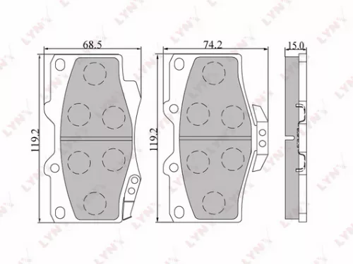 LYNXAUTO Disc brake pads, front (BD-7501)