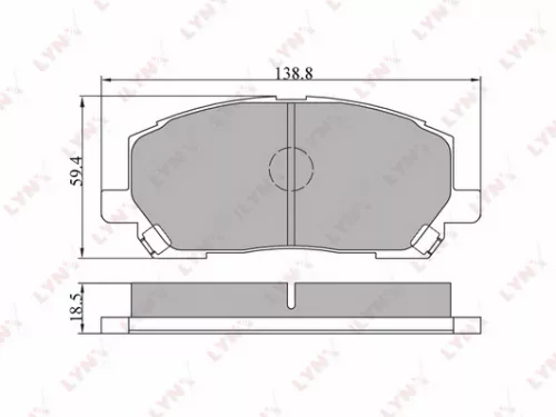 LYNXAUTO Disc brake pads, front (BD-7506)