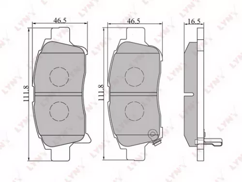 Disc brake pads, front