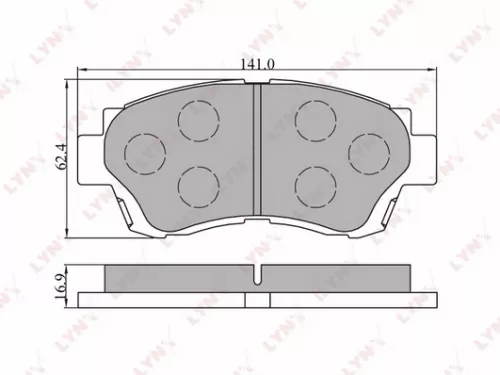 LYNXAUTO Disc brake pads, front (BD-7520)