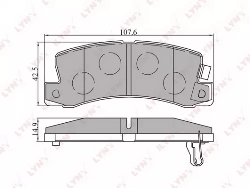 LYNXAUTO Disc brake pads, rear (BD-7521)
