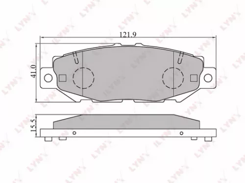 LYNXAUTO Disc brake pads, rear (BD-7528)