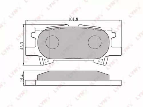 LYNXAUTO Disc brake pads, rear (BD-7534)