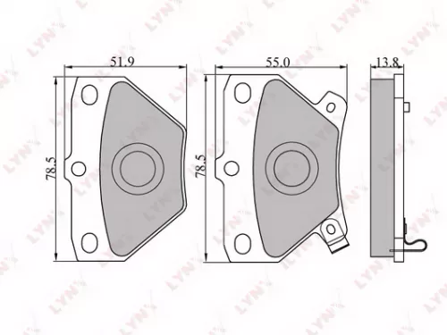 LYNXAUTO Disc brake pads, rear (BD-7538)