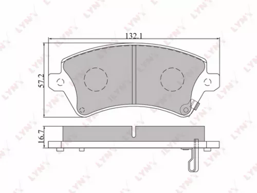 LYNXAUTO Disc brake pads, front (BD-7540)